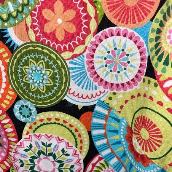 Coco Jase multicolor psychadelic blouse top boho sz 3XL floral abstract bright - Picture 4 of 7